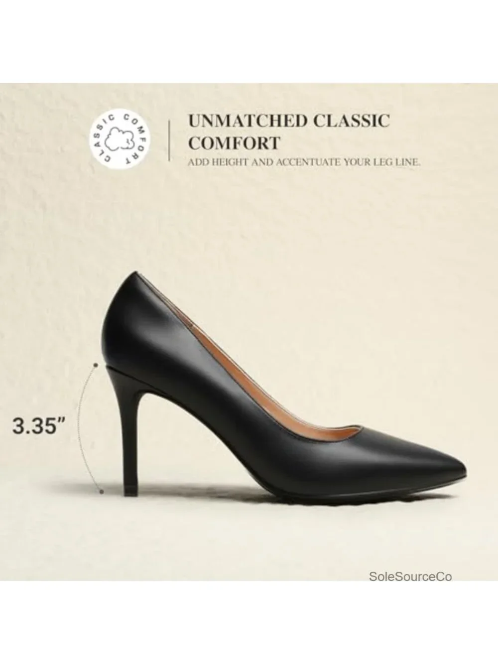 Women's Pointed Toe Stiletto Heels Faux Leather Dress Pumps